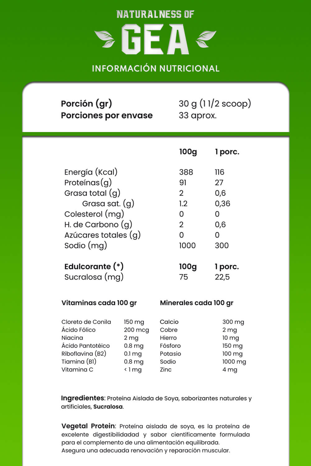 GEA – Proteina Vegana (1 Kg)